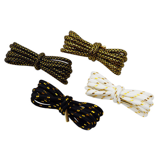 Black Gold Gilliter Rope Shoelaces
