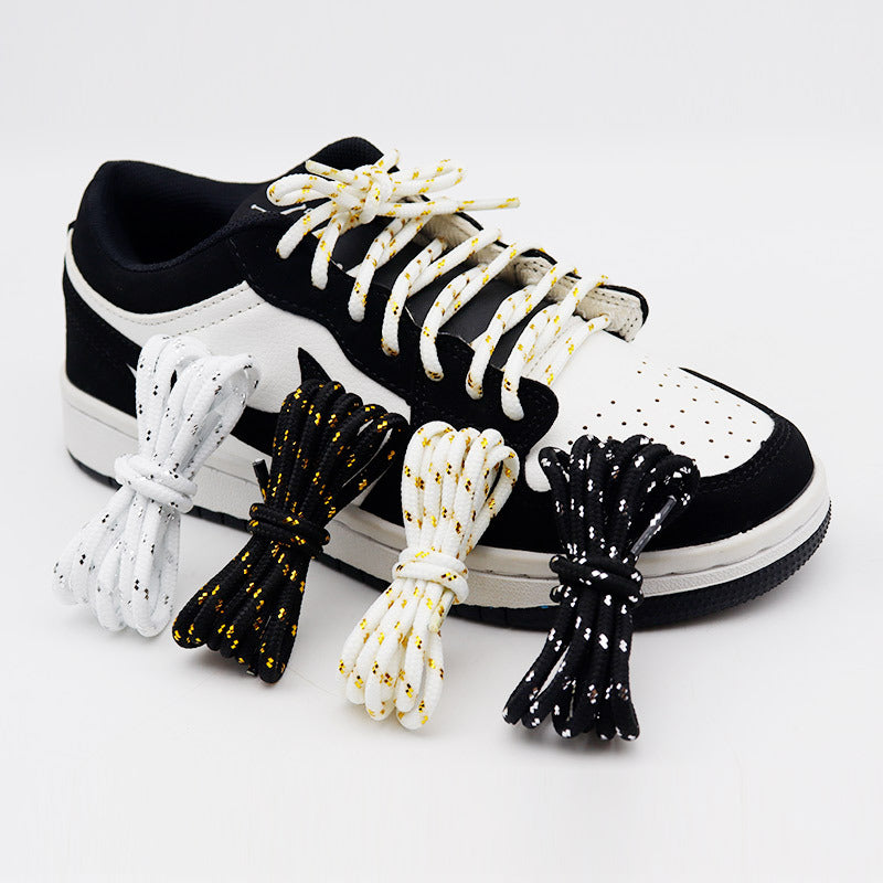 Black Gold Gilliter Rope Shoelaces