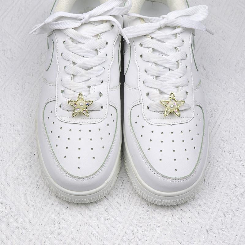 Pearl Heart, Star Charm For Shoe