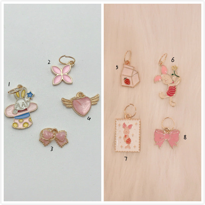 Rabbit Pink Bowknot Pendant For Shoelaces
