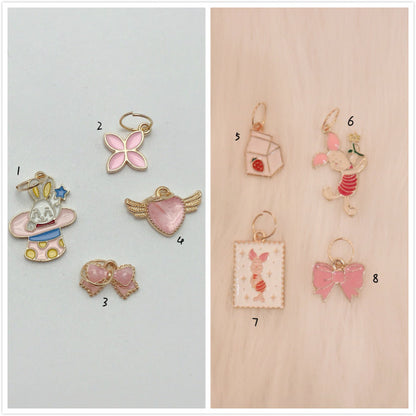Rabbit Pink Bowknot Pendant For Shoelaces