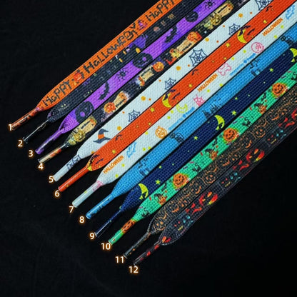 Black, Orange Halloween Shoelaces