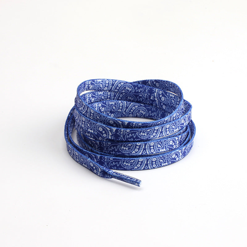 Blue Paisley Shoelaces