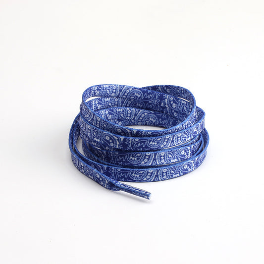 Blue Paisley Shoelaces