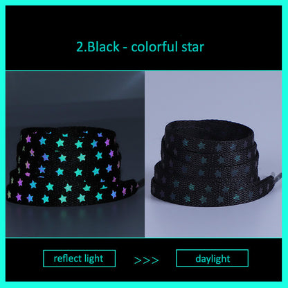 Star Reflective Rope Shoelaces