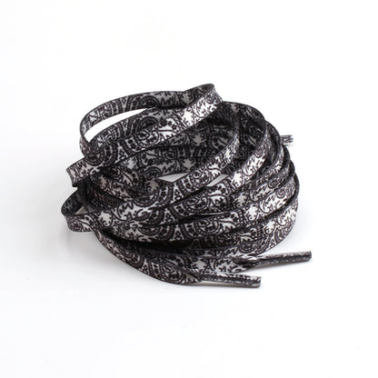 Black Paisley Shoelaces