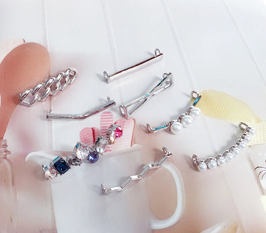 Crystal Pearl Star Silver Shoe Tag For Shoe