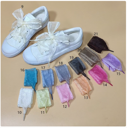 4cm Chiffon Shoelaces, Extra Fat Shoelaces