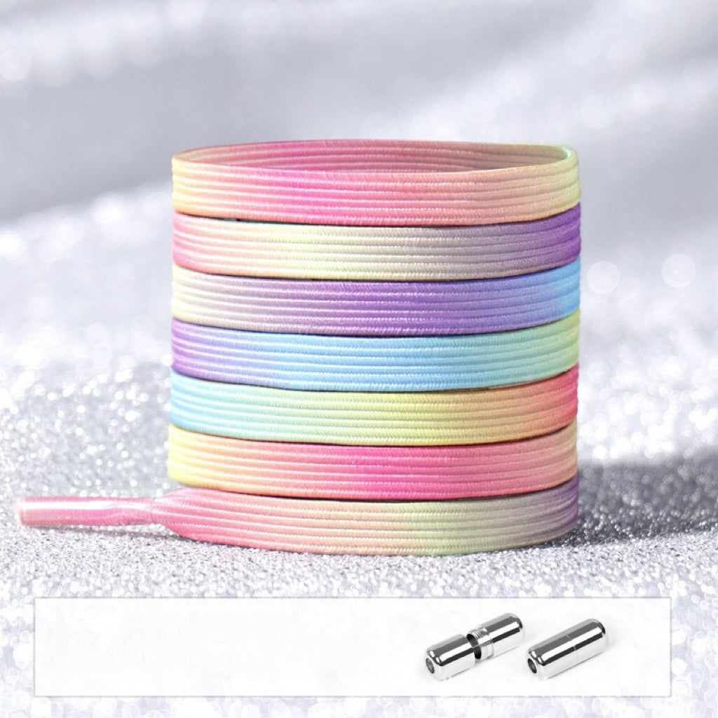 No Tie Glitter Shoelaces With Metal Buckle