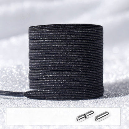 No Tie Glitter Shoelaces With Metal Buckle