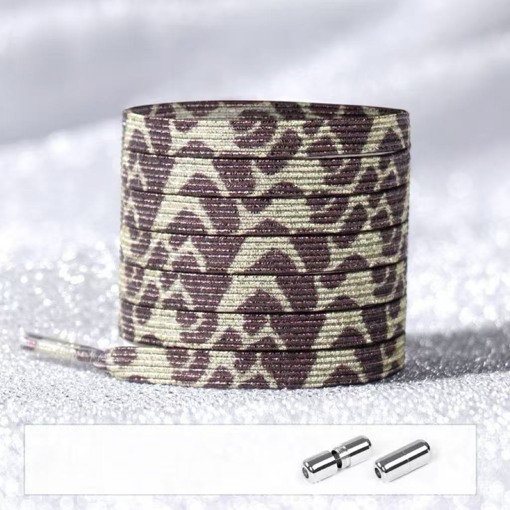 No Tie Glitter Shoelaces With Metal Buckle