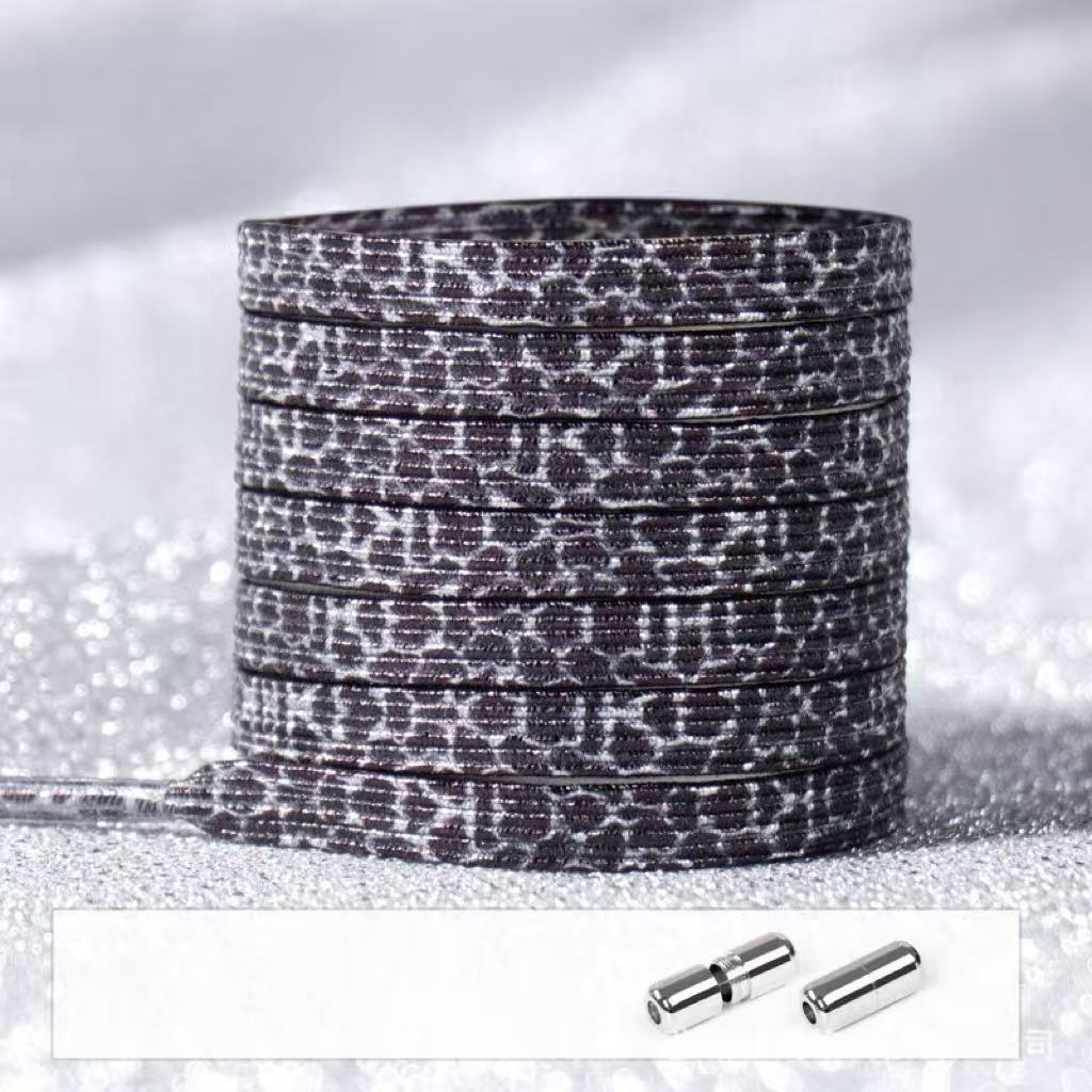 No Tie Glitter Shoelaces With Metal Buckle