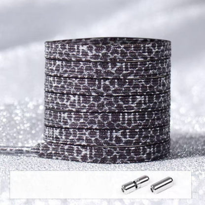 No Tie Glitter Shoelaces With Metal Buckle