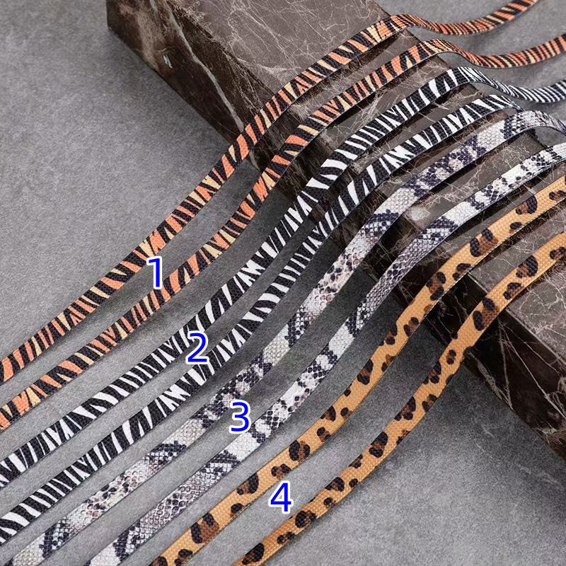 Leopard Flat Shoelaces For Sneakers