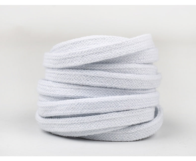 8mm Slim Flat Double Layer Cotton Shoelaces