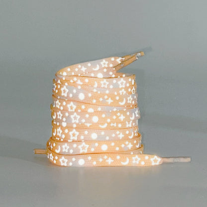 Star and Moon Light Reflective Rope Shoelaces