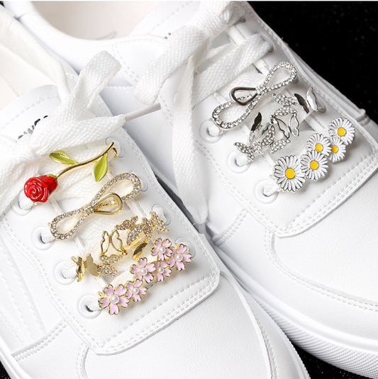 Rose Butterfly Daisy Bowknot Shoe Shoe Tag