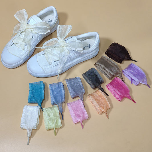 4cm Chiffon Shoelaces, Extra Fat Shoelaces