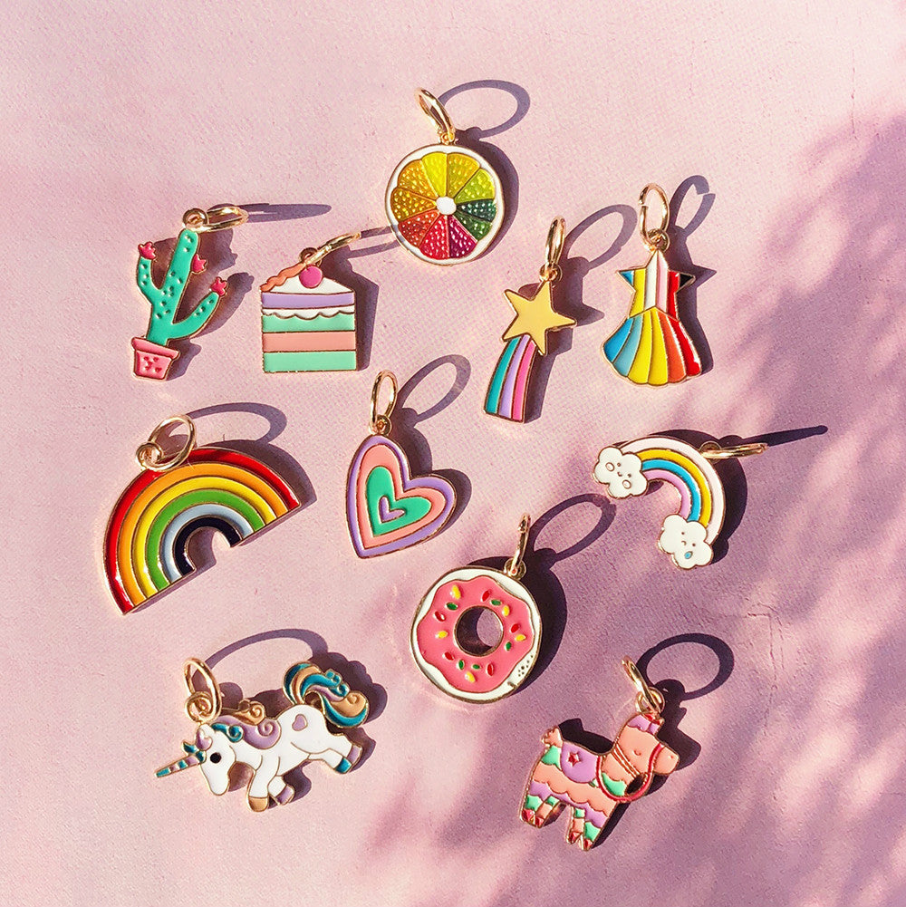 Rainbow Heart Unicorn Star Pendant For Shoelaces