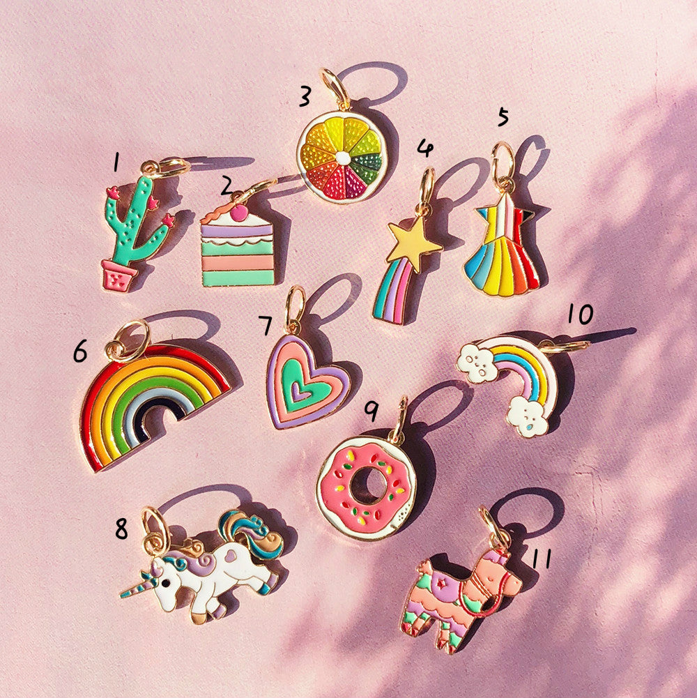 Rainbow Heart Unicorn Star Pendant For Shoelaces