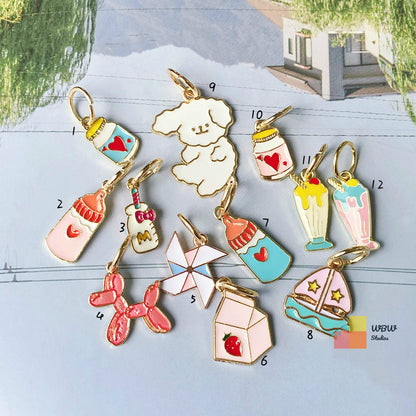Cute Doggy Bubble Tea Pendant For Shoelaces