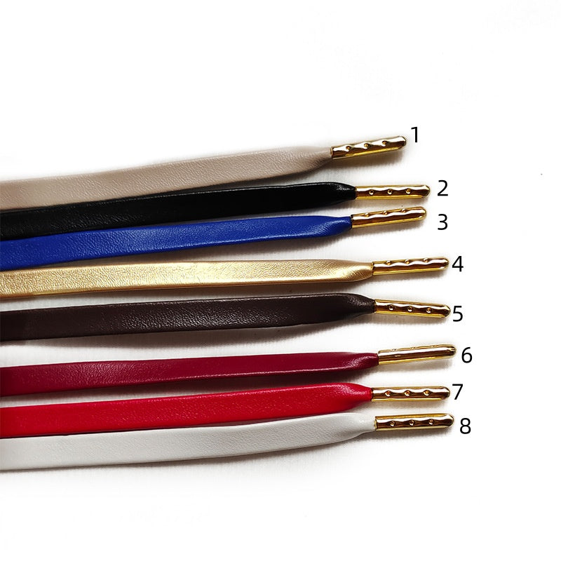Flat Leather Shoelaces For Sneakers