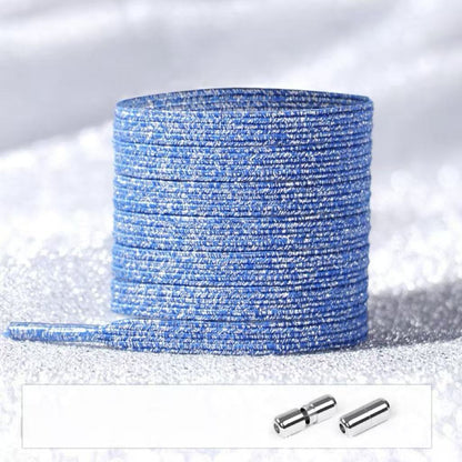 No Tie Glitter Shoelaces With Metal Buckle