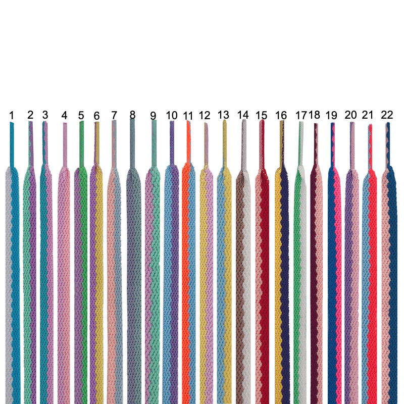 2 Colors Flat Cotton Shoelaces