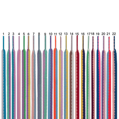 2 Colors Flat Cotton Shoelaces