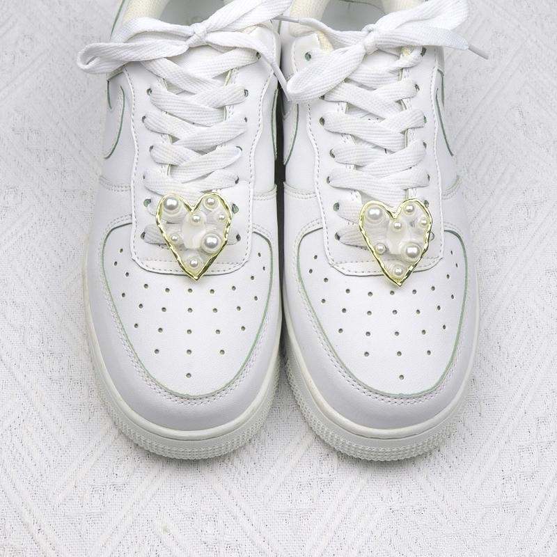 Pearl Heart, Star Charm For Shoe