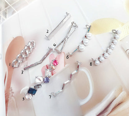 Crystal Pearl Star Silver Shoe Tag For Shoe