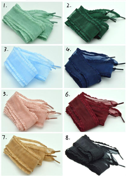 4cm Chiffon Shoelaces, Extra Fat Shoelaces