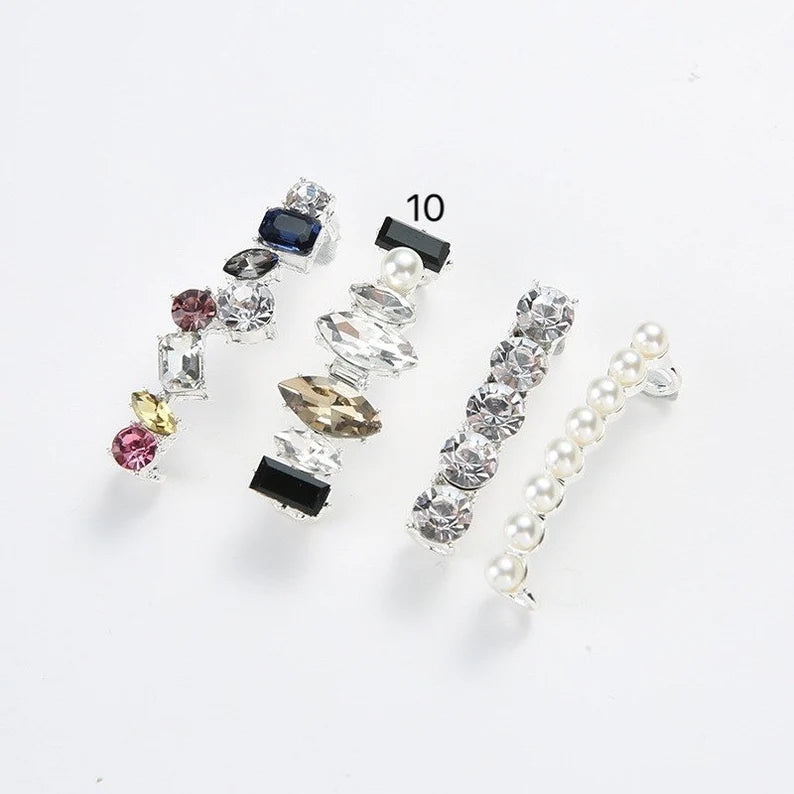 Crystal Pearl Star Silver Shoe Tag For Shoe